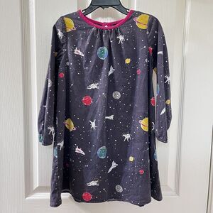 Mini Boden Sprout in Space Tunic Dress Space Dogs Planets Girls Size 5-6